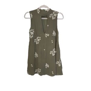 Honey Belle Green Floral Print Boho Dress | Size S